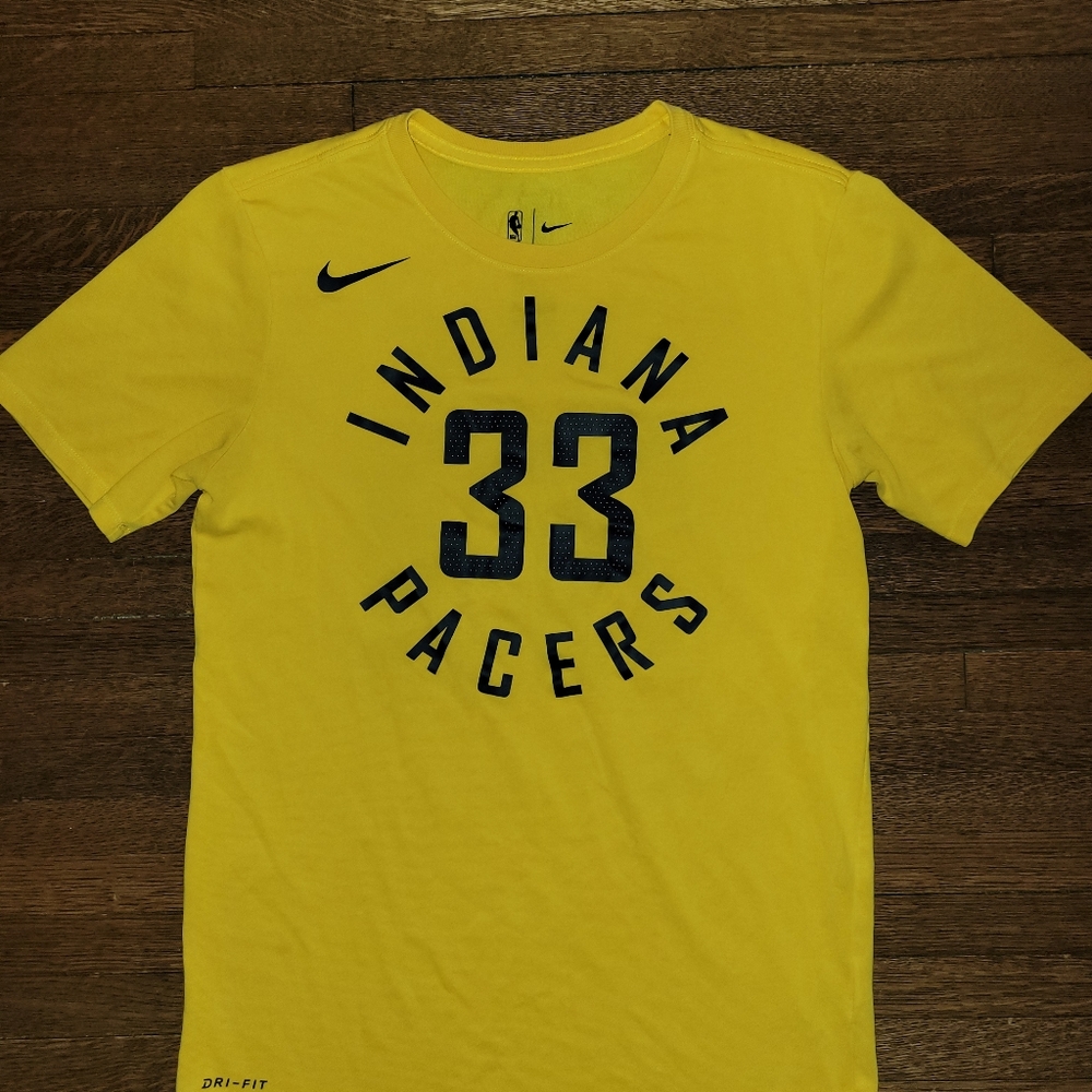 Indiana Pacers Yellow youth size small dry fit tee